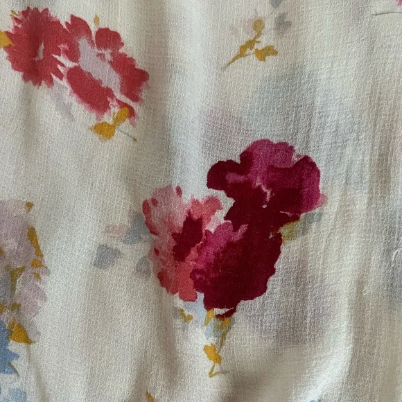 Lucky Brand Floral Lightweight Peasant Blouse Size S - Picture 8 of 9